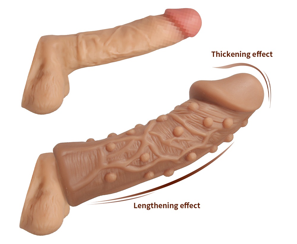 Penis Sleeve #2 is very elastic nozzle on the penis, tightly... Kokos - Penis Sleeve #2 L - 43x54x165mm photo-6