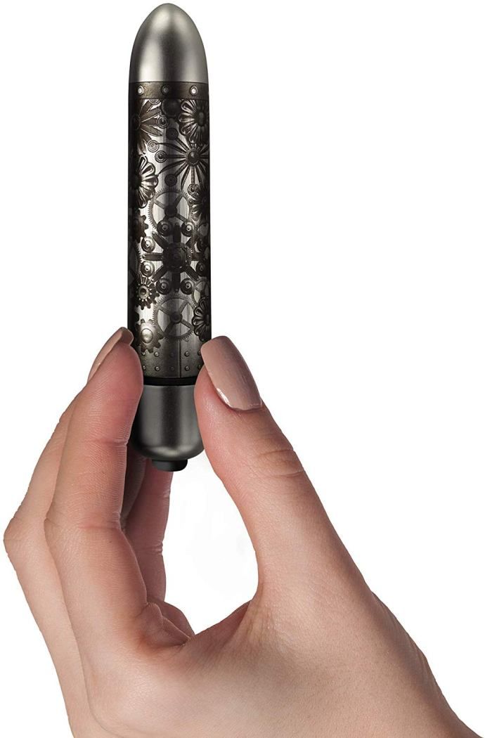 RO-90mm - Dr Rocco will take you on an adventure deep into y... Rocks-off - Night Wish Bullet - Silver/Black photo-2