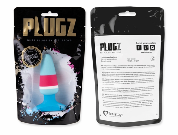 Plugz is a series of beautiful butt plugs that are made of h... FeelzToys - Plugz Butt Plug - Blue/Pink photo-4