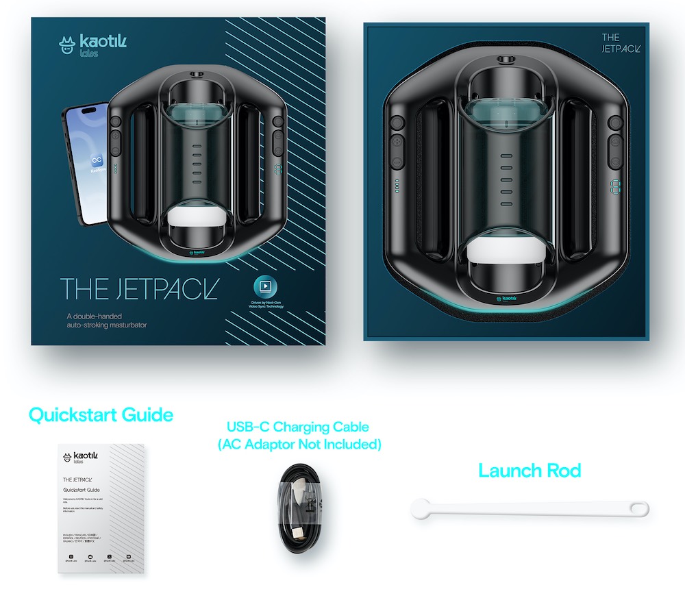 KAOTIK - The Jetpack 旗舰级个性化高速抽插智能飞机杯 - 黑色 照片-21