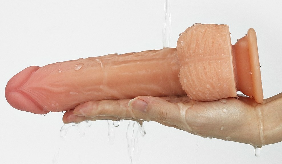 5 modes of vibrations and 5 speeds of rotation silicone dild... Lovetoy - 8.5" Dual Layered Rotating Cock Liam - Flesh photo-6