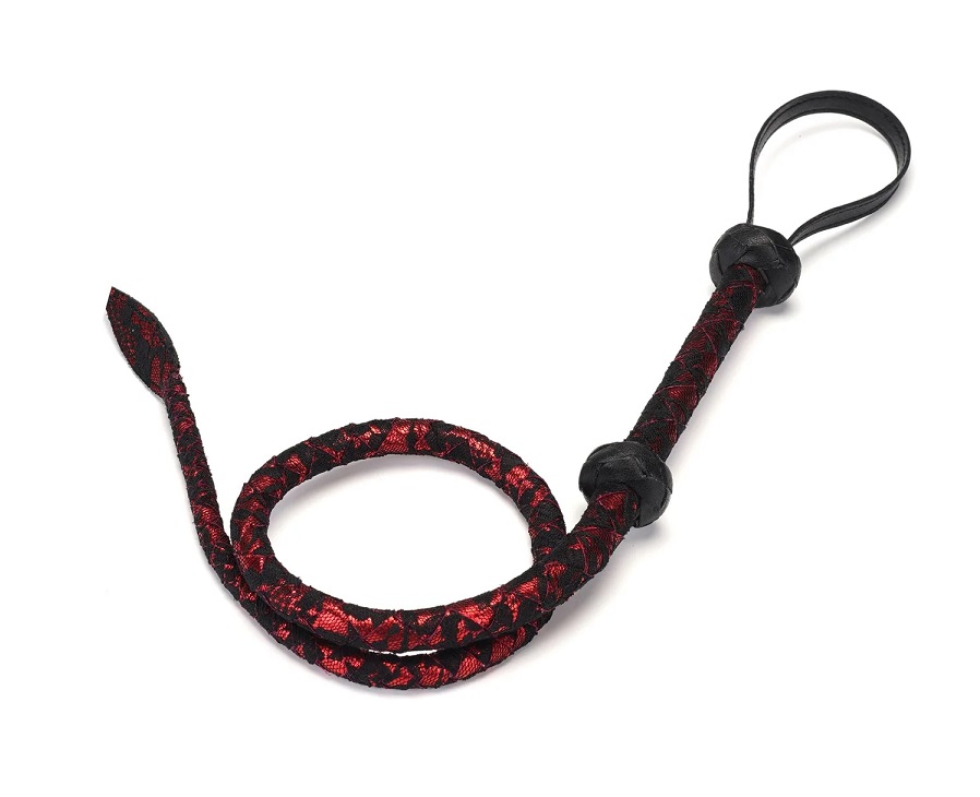 Vegan-friendly. Hand-braided by experienced craftsmen.
A f... Liebe Seele - Victorian Garden Lace Whip - Red photo-2