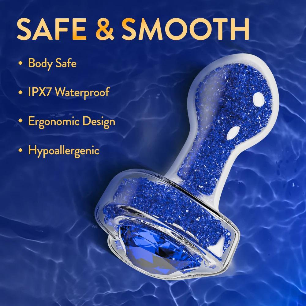 Radiate elegance with Oh My Gem Prestige, a luxurious anal p... Oh My Gem - Prestige Butt Plug - Blue photo-5