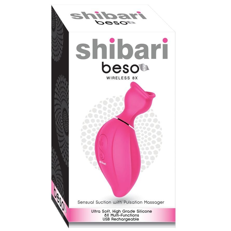The Beso has eight different patterns to provide sucking act... Shibari - Beso Wireless Clitoral Stimulator - Pink photo-5