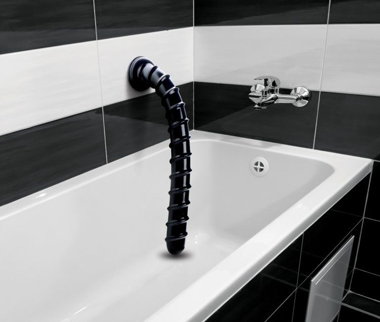 Long and thick, with texture that will wind you up! This fir... Hosed - 2" Swirl Hose - 18" Long - Black photo-4