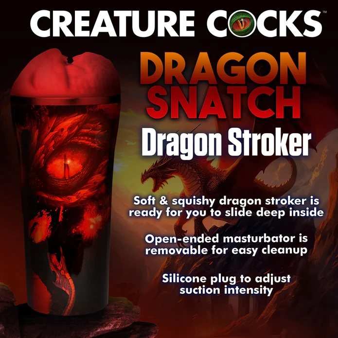 Are you ready to be ravaged by fire-breathing dragons? This ... Creature Cocks - Dragon Snatch Stroker photo-3