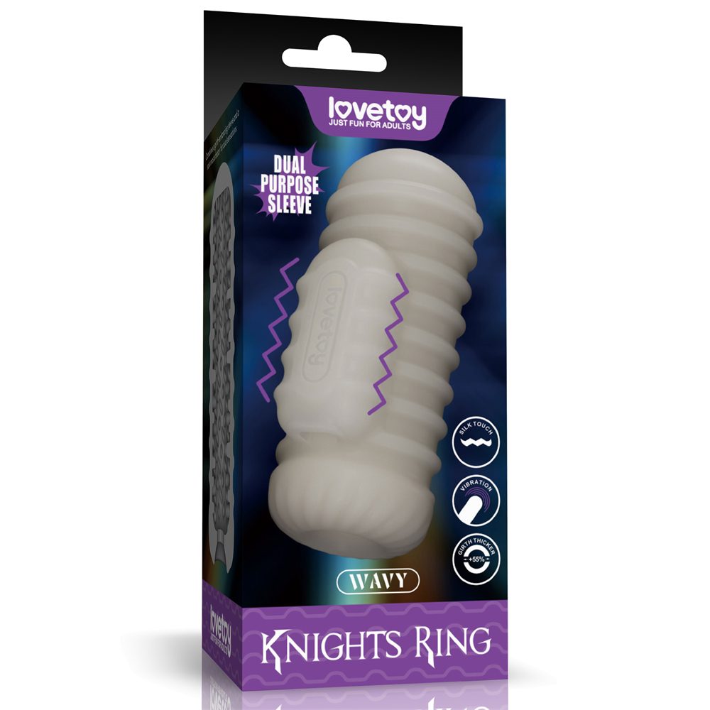 Discover ultimate pleasure and versatility with the Lovetoy ... Lovetoy - Knights Ring Vibro 2in1 Sleeve - Wavy photo-16