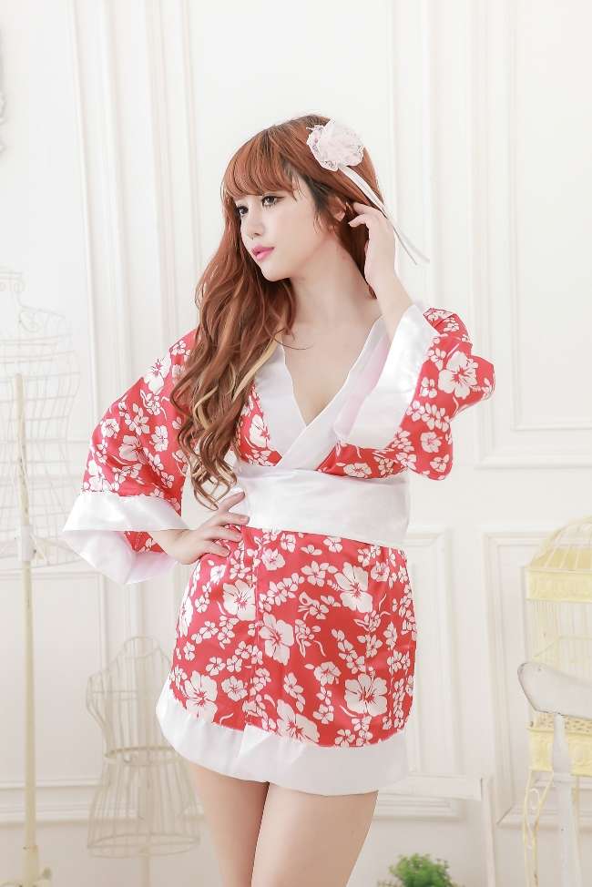 SB - Kimono S123 - Red/White photo