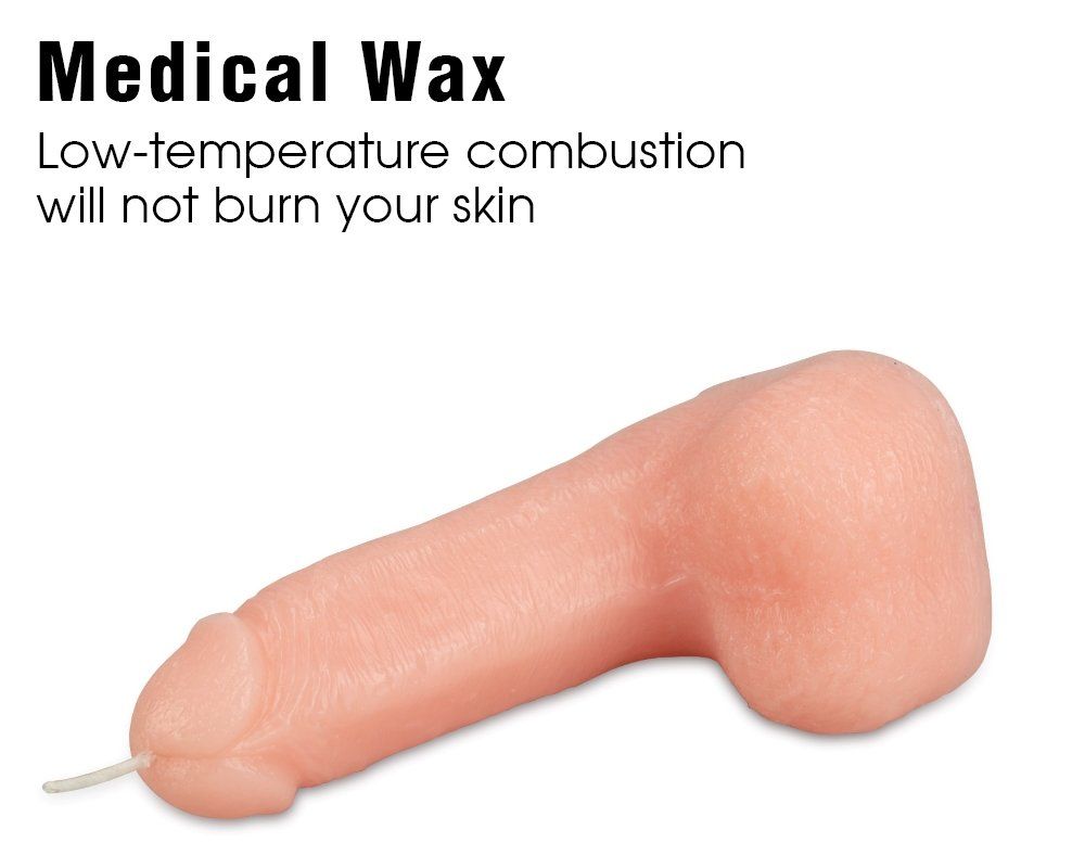 Explore intimate sexual fun that teeters between kinky and r... Lovetoy - 5'' Bondage Fetish Low Temperature Candle - Flesh photo-3