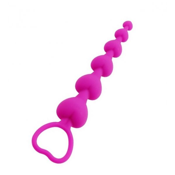 The chain is made of a safe and hypoallergenic silicone that... Chisa - Heart Booty Beads - Pink photo-2