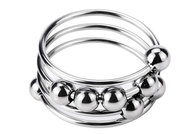 MT - Slide Ball Penis Ring 40mm - Silver photo-3