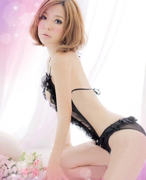 Heart attached to the waist buckle a squadron Mo like the he... Costume Garden - GB-112 Squadron Sexy Teddy Black photo-4