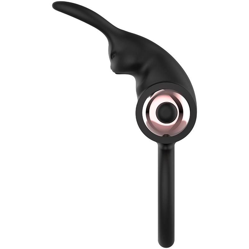 Take control of your lover's pleasure !! Take it anywher... Coquette - Rabbit Vibro Ring - Black photo-4