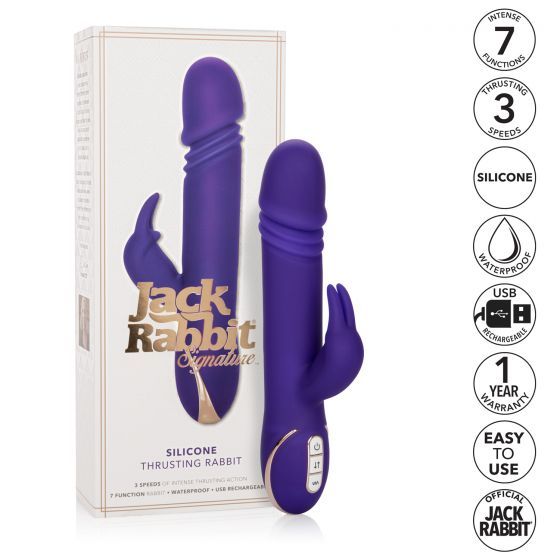 The luxurious Jack Rabbit Signature Collection brings thrill... CEN - Jack Rabbit Signature Thrusting Vibe - Purple photo-10