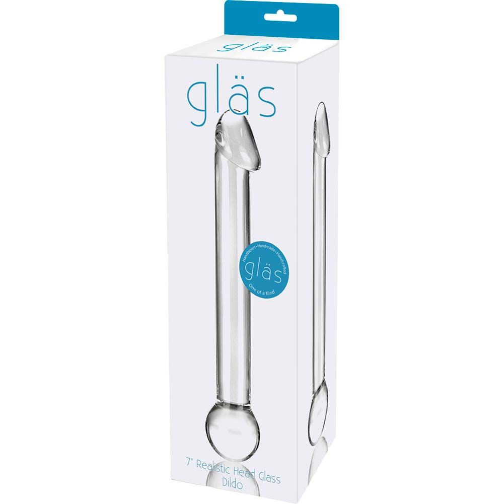 Experience the satisfaction of a realistic penis head combin... Glas - 7" Realistic Head Glass Dildo photo-7
