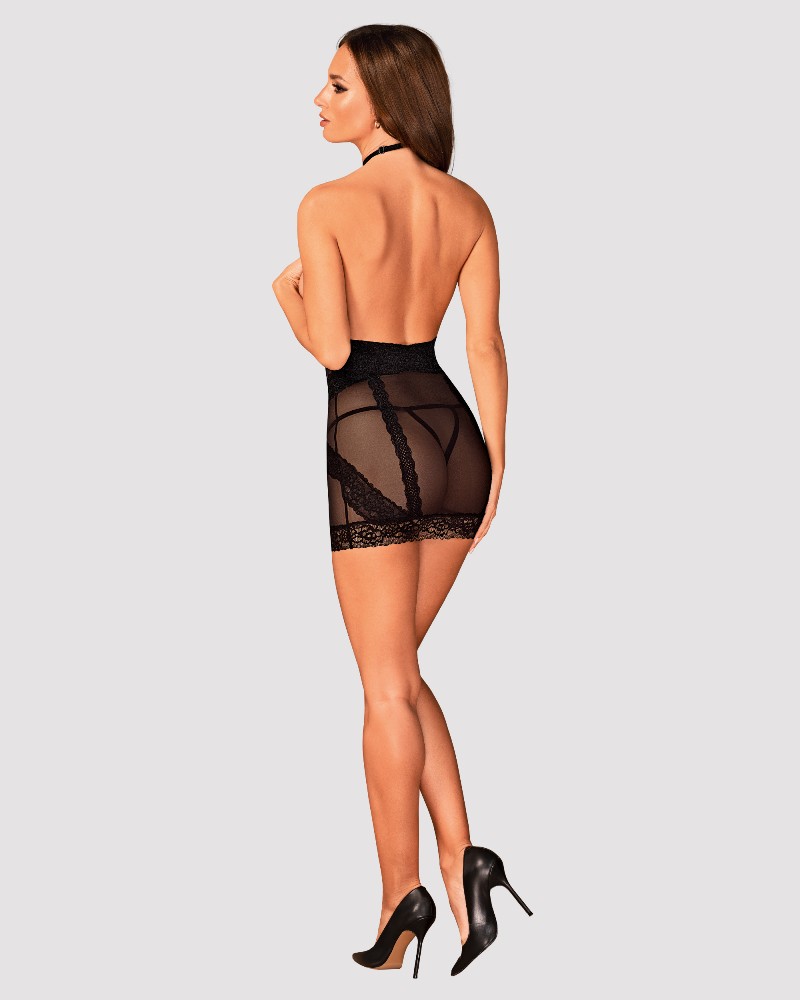 The black Lacrisia chemise is a very bold and spicy proposal... Obsessive - Lacrisia Chemise - Black - XS/S photo-4