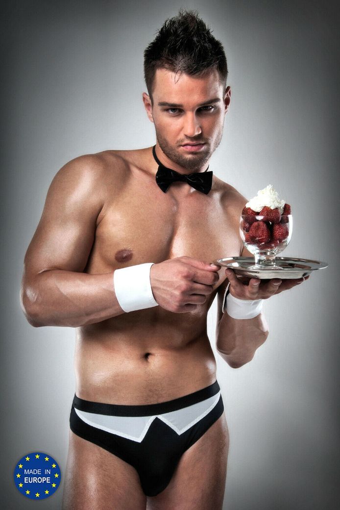 Sexy male waiter costume for role play in the bedroom
Mater... Passion - Men's Slip 020 - Black - S/M photo-2
