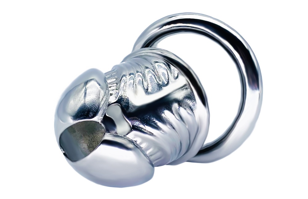 Cage high: 50mm &nb... FAAK - Chastity Cage 106 45mm - Silver photo-4
