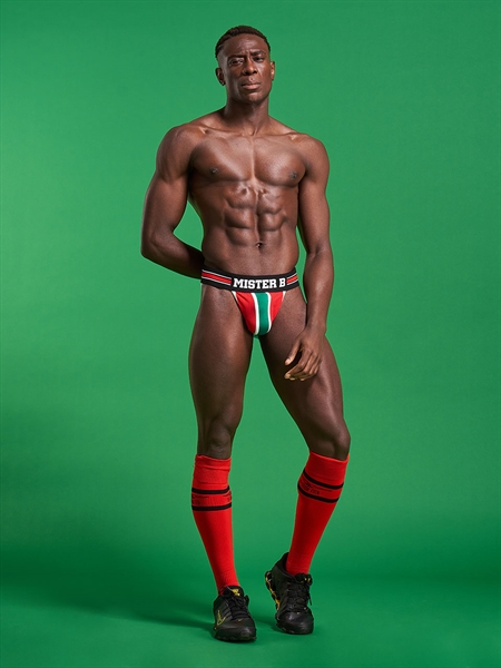 These three coloured jockstraps are made of 72%POLYAMIDE... Mister B - Urban Rome Jock Strap - Red/Green - S photo-7