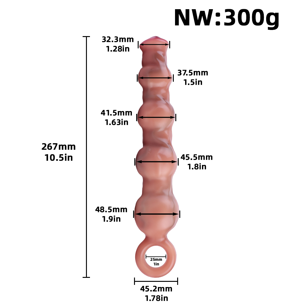 Three stages of beastly desires with cock shaped anal beaded... FAAK - Desire Vibro Anal Beads - Flesh photo-7