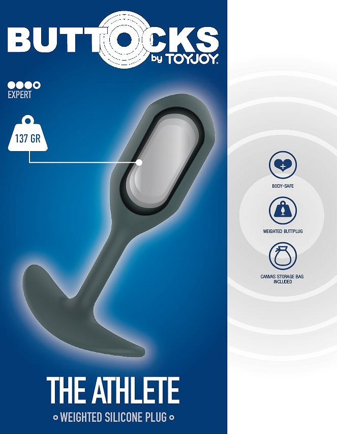 Buttocks by TOYJOY is a luxurious collection of high-perform... ToyJoy - Player Weight Plug M - Grey photo-4