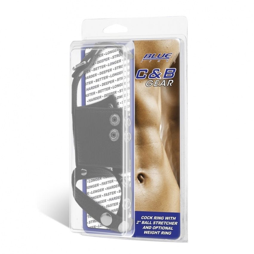 Blueline - Cock Ring With 2″ Ball Stretcher And Optional Weight Ring photo-3