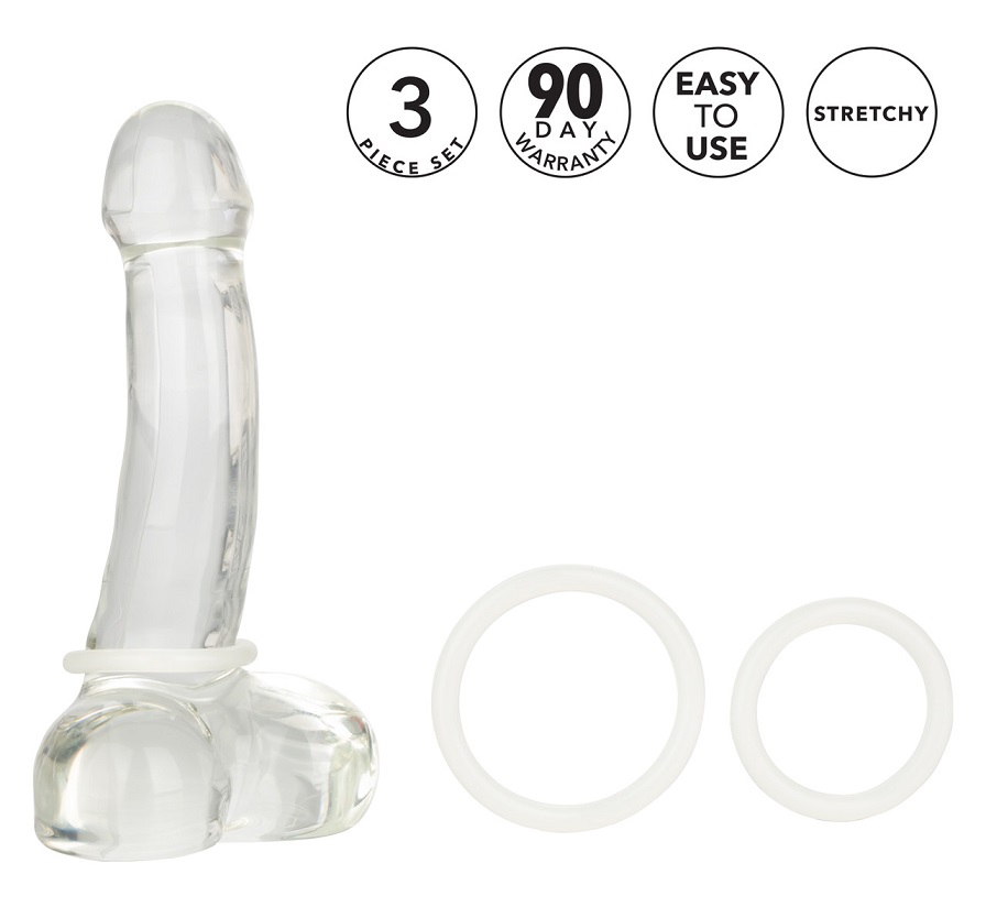 Take your intimate pleasure to new heights with the exotic T... CEN - Tri-Rings - White photo-4