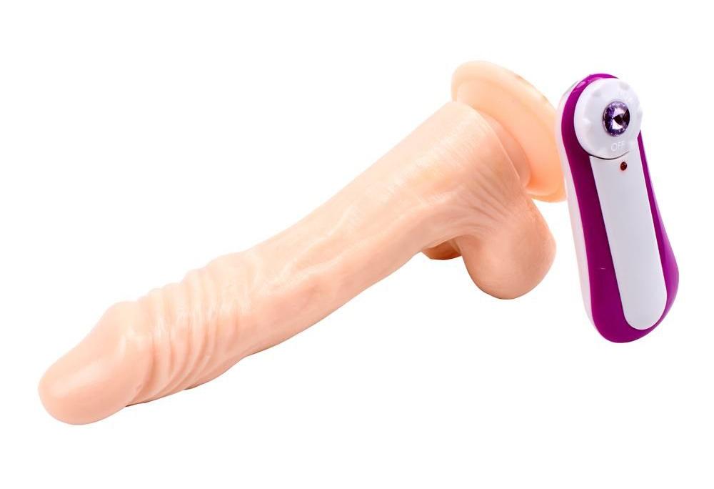 Material:PVC+ABS
Product Size:22cm Φ3.9cm
Product Weight... Chisa - JAMES DEEN 8.5″ Vibrating And Rotating Dildo - Flesh photo-4