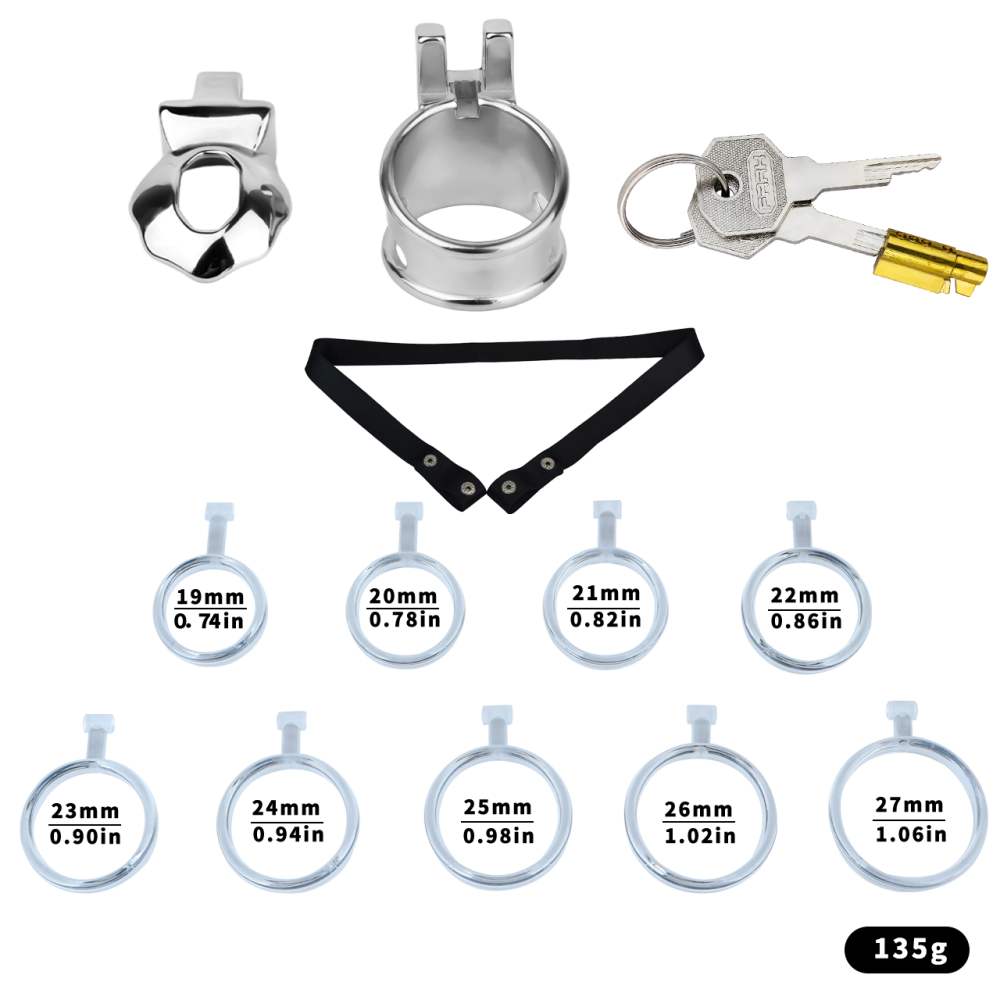 FAAK - Metal Chastity Cage 341 w Belt - Black photo-18