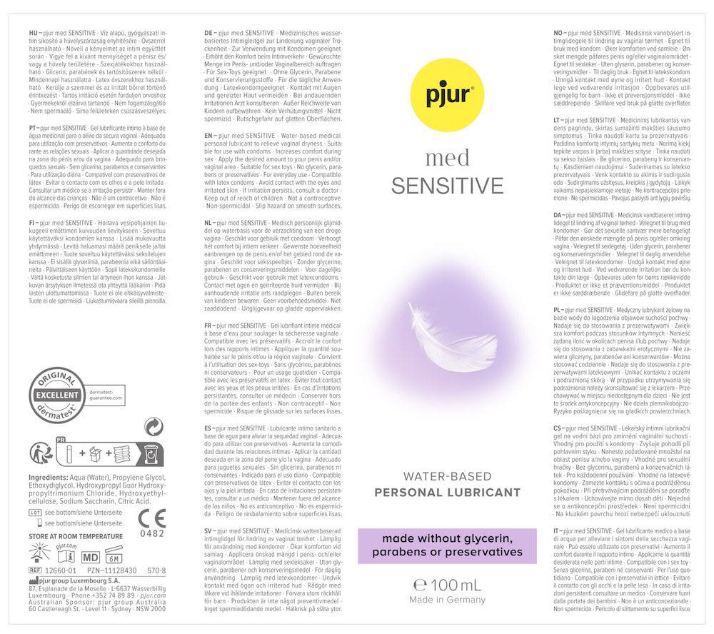 To ensure pjur med SENSITIVE glide can also be used on very ... Pjur - Med Sensitive Glide - 100ml photo-3
