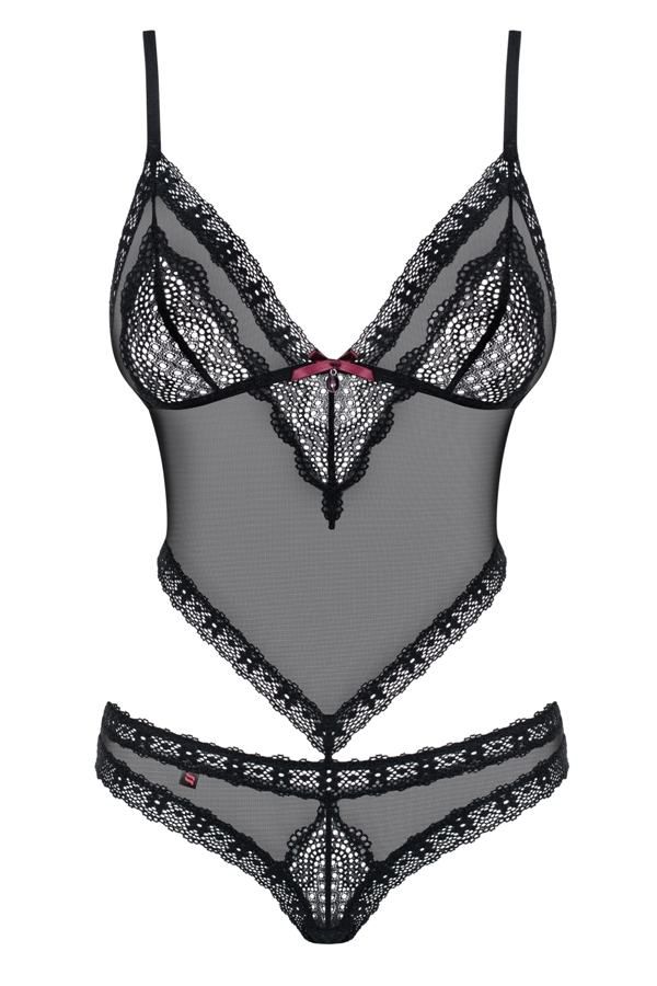 Look at the incredibly tempting design! This teddy will take... Obsessive - 820-TED-1 Teddy - Black - S/M photo-7