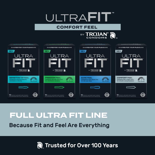 Unique condom shapes bring you different feelings, and the T... Trojan - Ultra Fit Comfort Feel 10's Pack photo-9
