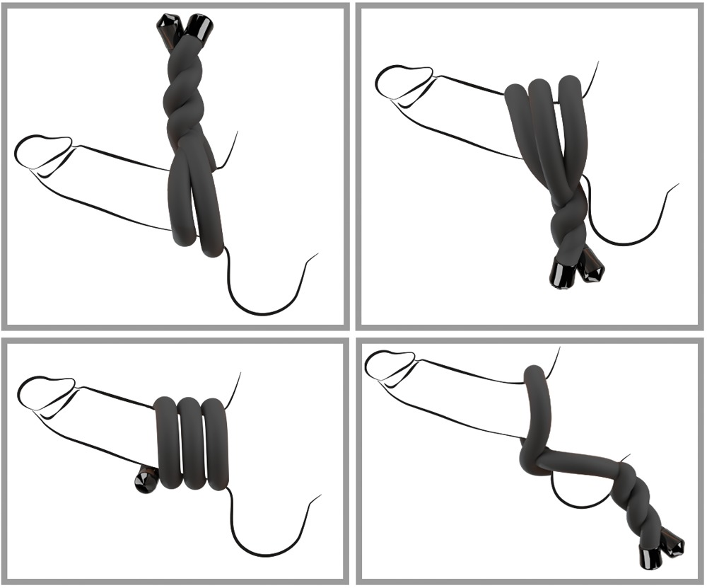 Bad Kitty - Bendable Cock & Ball Ring - Black 照片-9