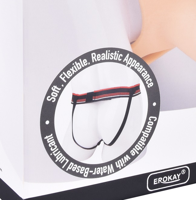 Erokay - 穿戴式束带连 6.5" 空心假阳具 - 肉色 照片-2