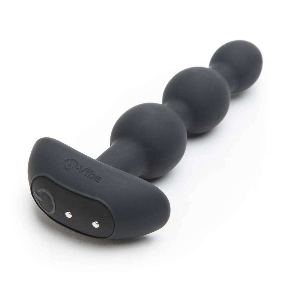 B-Vibe - Triplet Anal Beads - Black photo-4