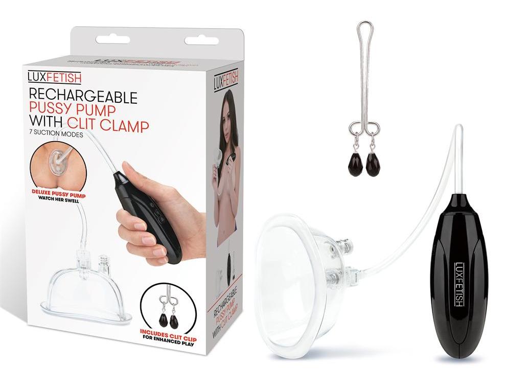 Intensify clit stimulation pump by pump without any effort b... Lux Fetish - Pussy Pump Rechargeable w/Clit Clamp photo-7