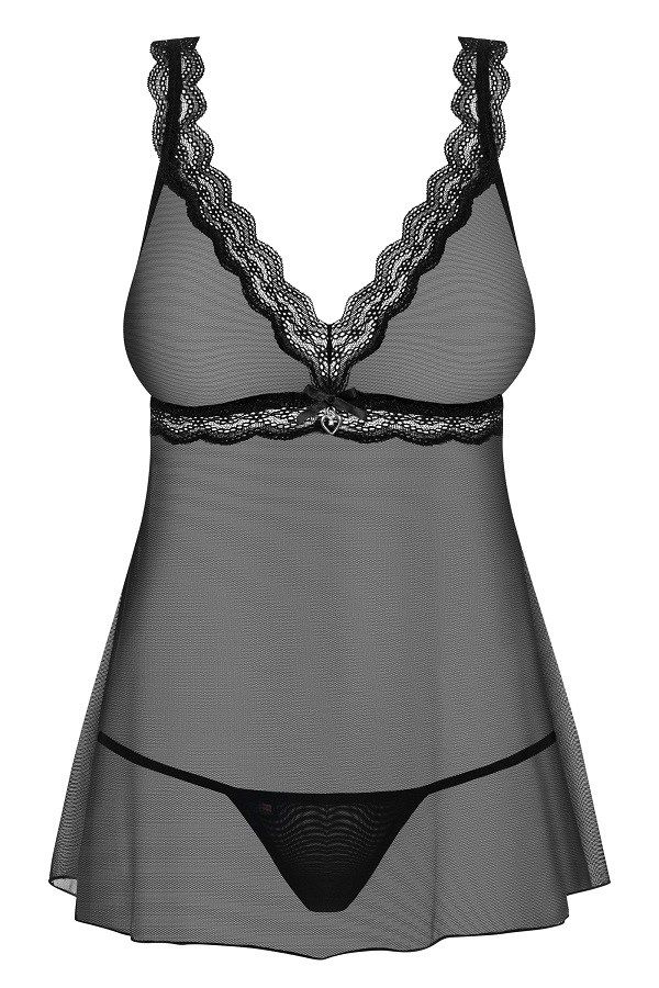 Wanna check how delightful it is to wear this sensual babydo... Obsessive - 839-BAB-1 babydoll & thong - S/M photo-7