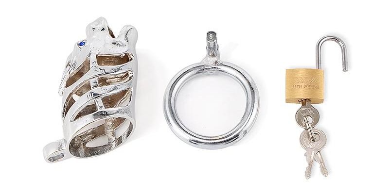 MT - Mustang Chastity Cage 45mm - Silver photo-8
