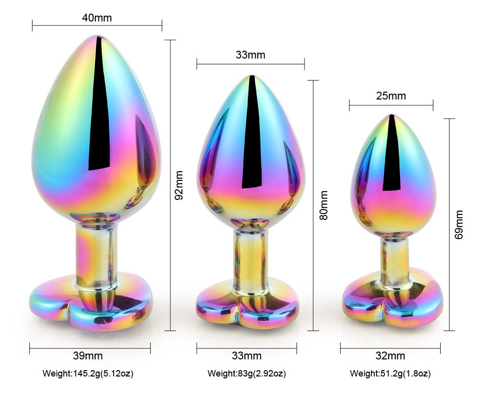 The Rainbow Heart Butt Plug features its radiant rainbow hue... MT - Heart Butt Plug S - Rainbow photo-5