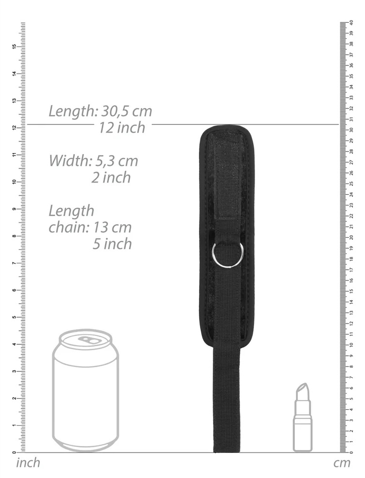 Ouch - Velvet Wrist Cuffs - Black photo-6