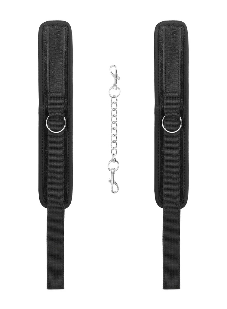 Ouch - Velvet Ankle Cuffs - Black photo-3