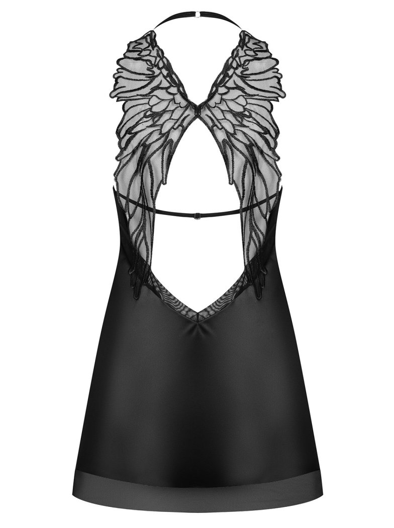 Treat yourself to some wonderful moments! We have something ... Obsessive - Alifini Chemise & Thong - Black - S/M photo-8