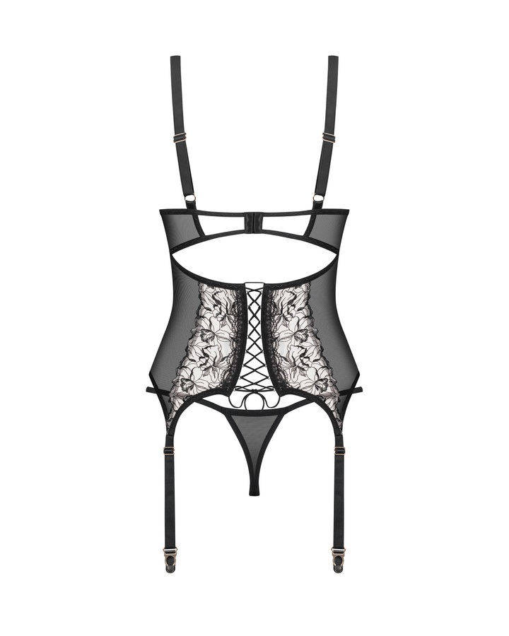 Obsessive - Vila Blanes 馬甲內衣 - 黑色 - XL/2XL 照片