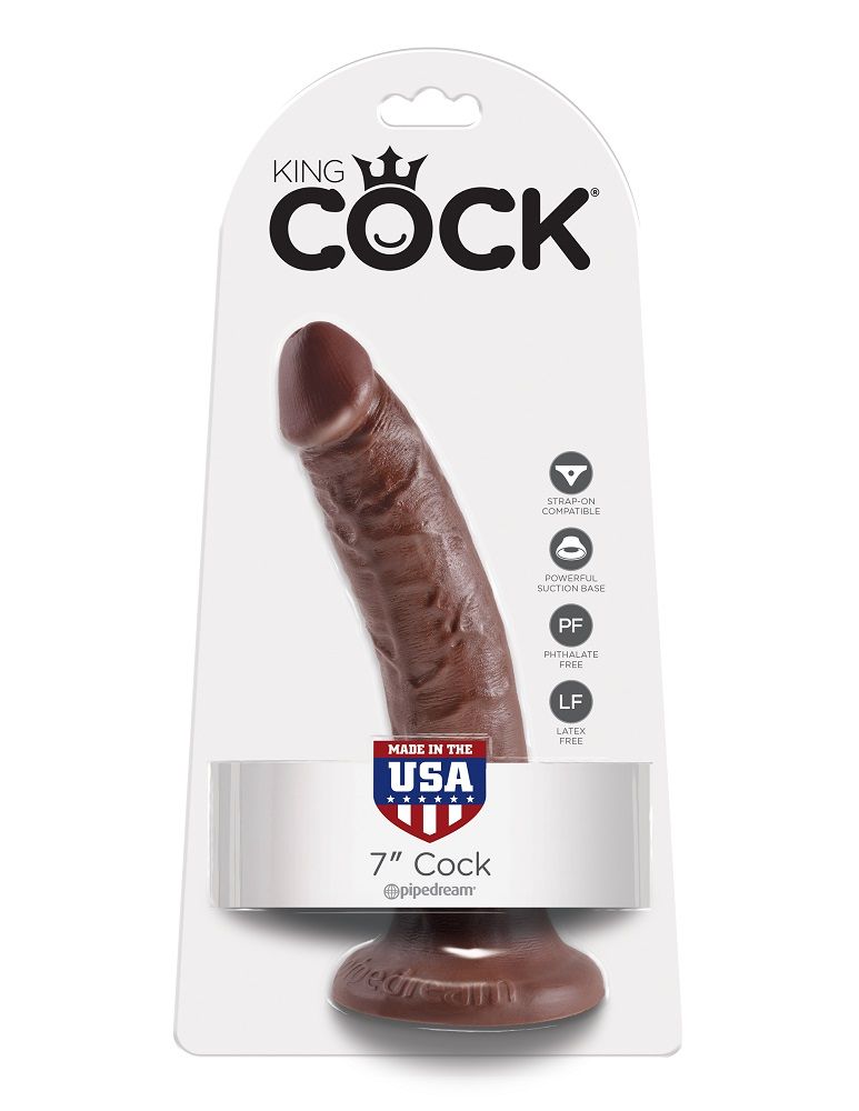 Do you want your first dildo to look and feel just like the ... King Cock - Cock 7″ - Brown photo-7