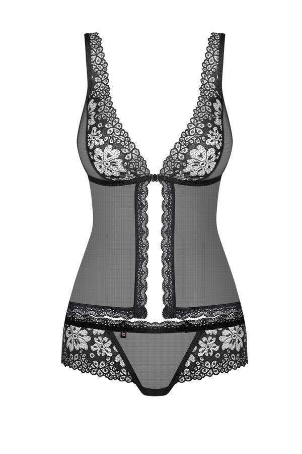 Spicy fantasies in your head? You can fulfill them in a very... Obsessive - 856-BAB-1 Babydoll & Panties - Black - S/M photo-7
