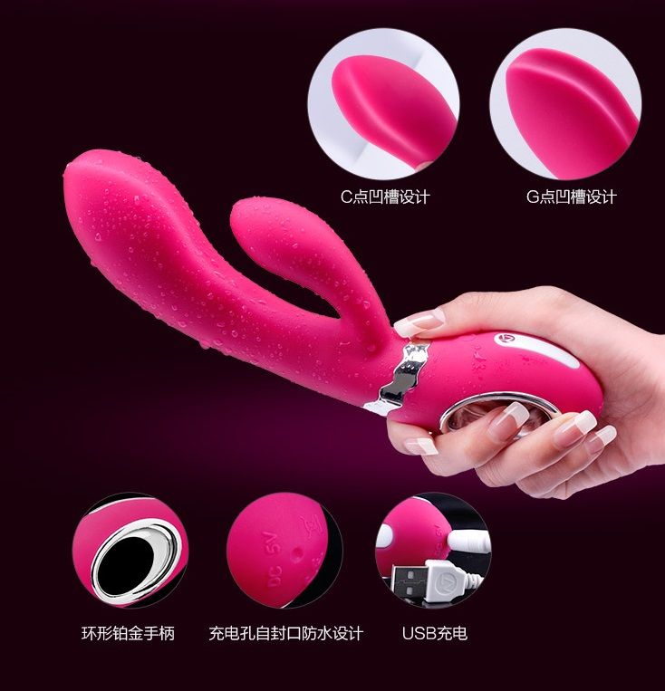 A rechargeable rabbit vibrator for G-spot and clitoral stimu... Nomi Tang - Wild Rabbit - Purple photo-15