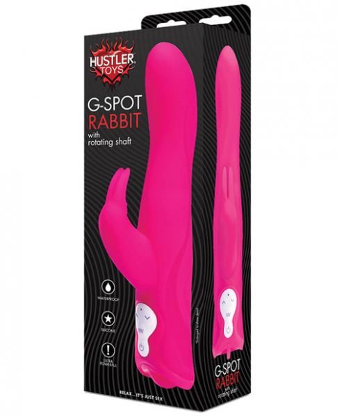 Curved to hit the G-Spot with precision, the G-Spot Rabbit V... Hustler - G-Spot Rabbit With Rotating Shaft - Pink photo-2