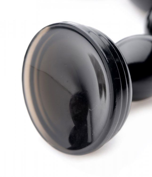 Count them out as they push deep into your hole! Use the suc... Hosed - 19" Beaded Anal Snake - Black photo-3