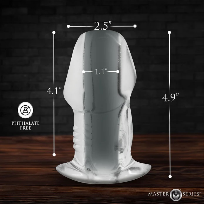 Master Series - Dicked Hollow Plug L - Clear photo-7