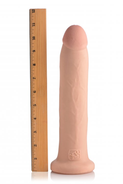 Your wish has come true with 11 inches of solid cock! This b... USA Cocks - 11" Ultra Real Dual Layer Dildo - Flesh photo-6